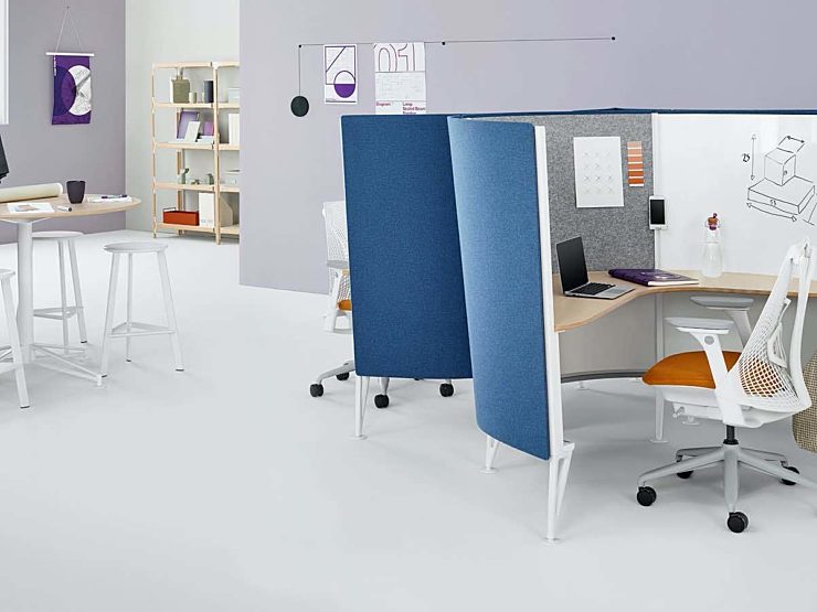 post-covid workplace boston, nyc, vermont nh portland providence dividers work social distancing