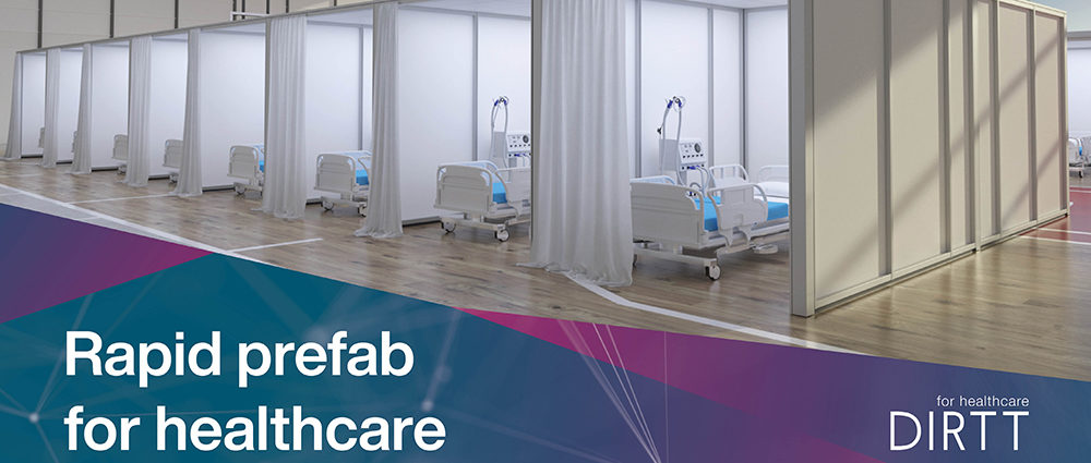 DIRTT prefabricated interiors healthcare flexible modular wall system